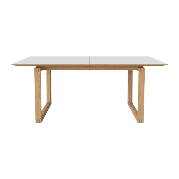 Nord Dining Table 180 cm - White Laminate / Oiled Oak (REFURB)
