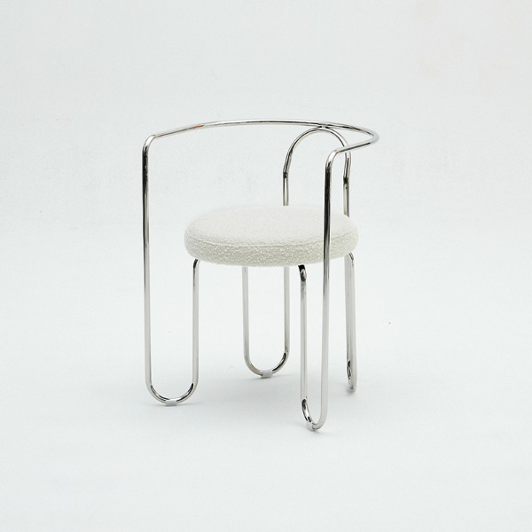 CH4 DINING CHAIR - BOUCLE / CHROME