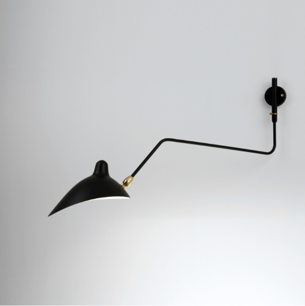 WALL LAMP 1 ROTATING CURVED ARM