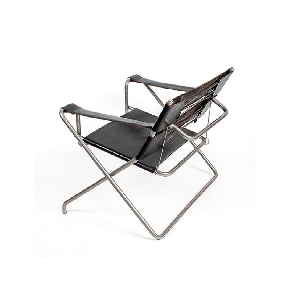 D4 Bauhaus Chair - Black Saddle Leather