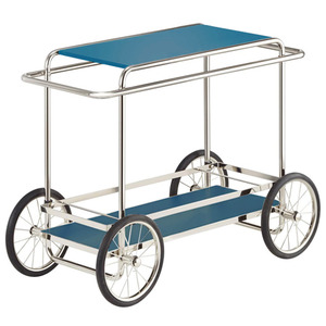 M4R CONSOLE TROLLEY - PEACOCK BLUE (WITH BOTTLE HOLDER)