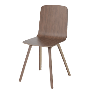 BOLIA Palm Veneer Dining Chair - Oiled Walnut