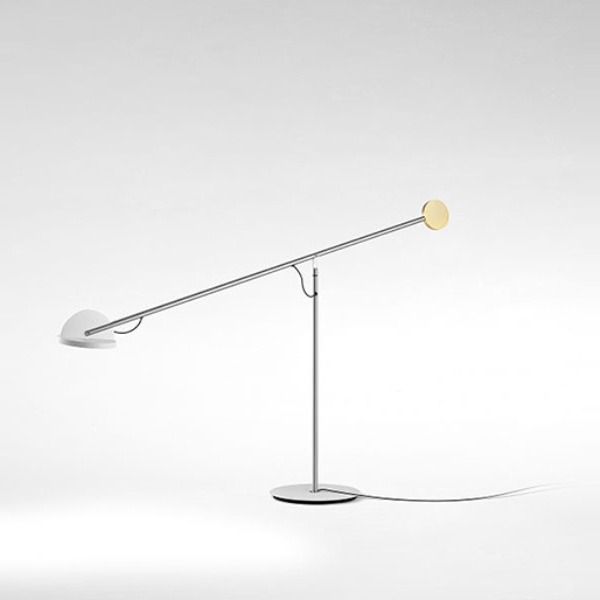 COPERNICA TABLE LAMP - SATIN NICKEL / GOLDEN / WHITE