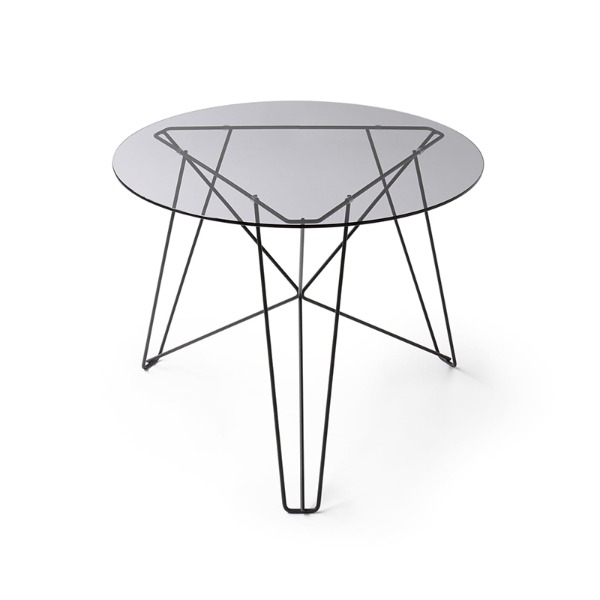 IJHORST SIDE TABLE L - SMOKED GLASS