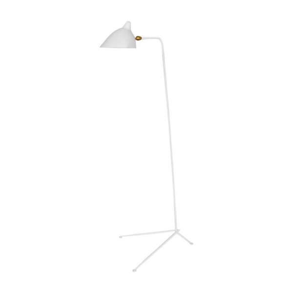 Serge Mouille Standing Lamp 1 Arm - White