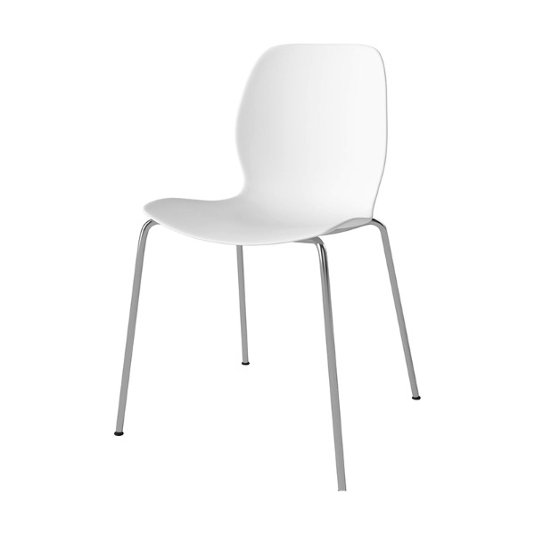 [1+1 EVENT] SEED CHAIR WITH METAL LEG - WHITE