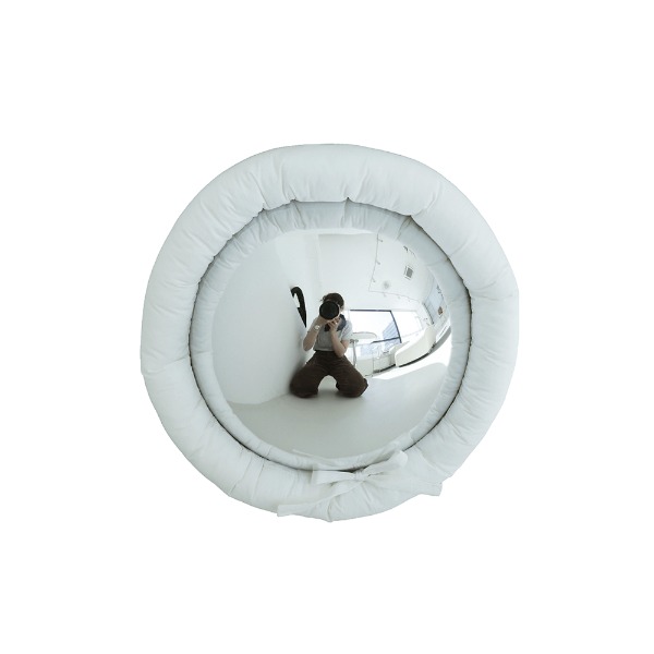 Fisheye Cushion Mirror - White