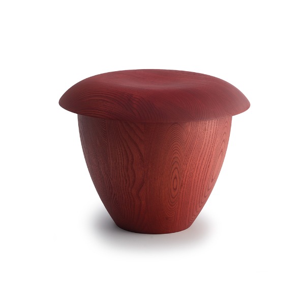 BON STOOL (ASH / RED STAINED)