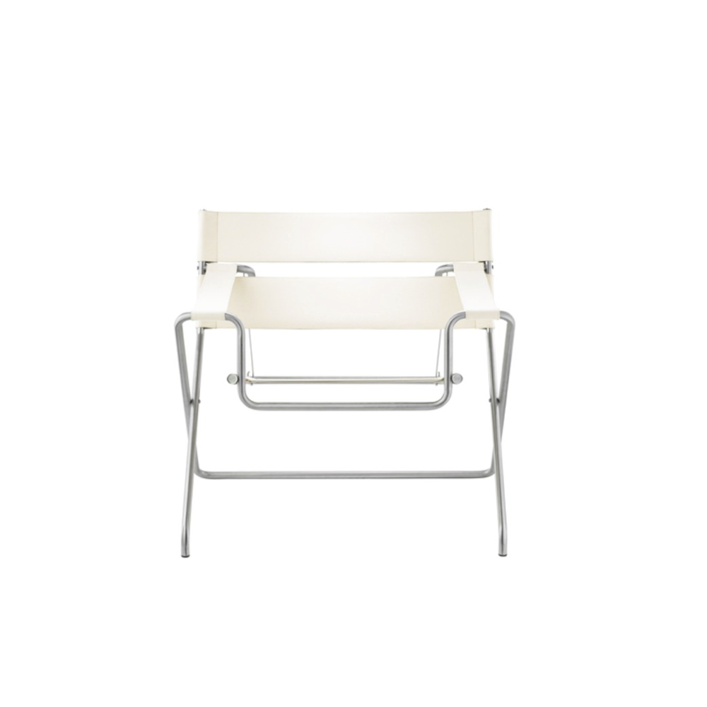 D4 Bauhaus Chair - Cream White / Leather 1