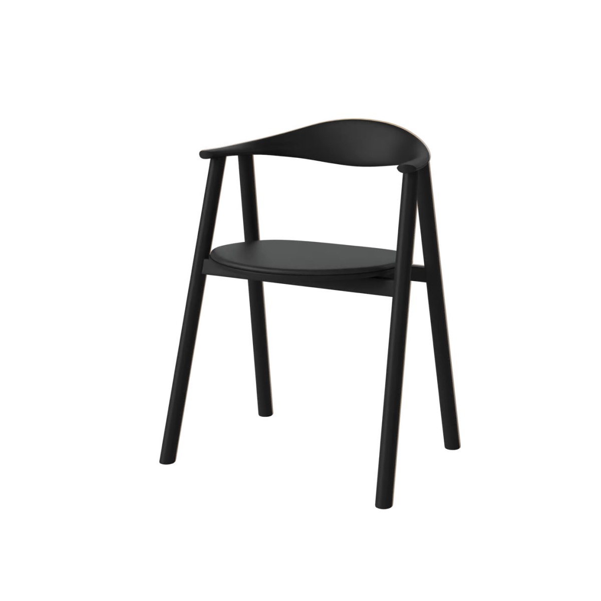 BOLIA Swing Upholstered Dining Chair - Black