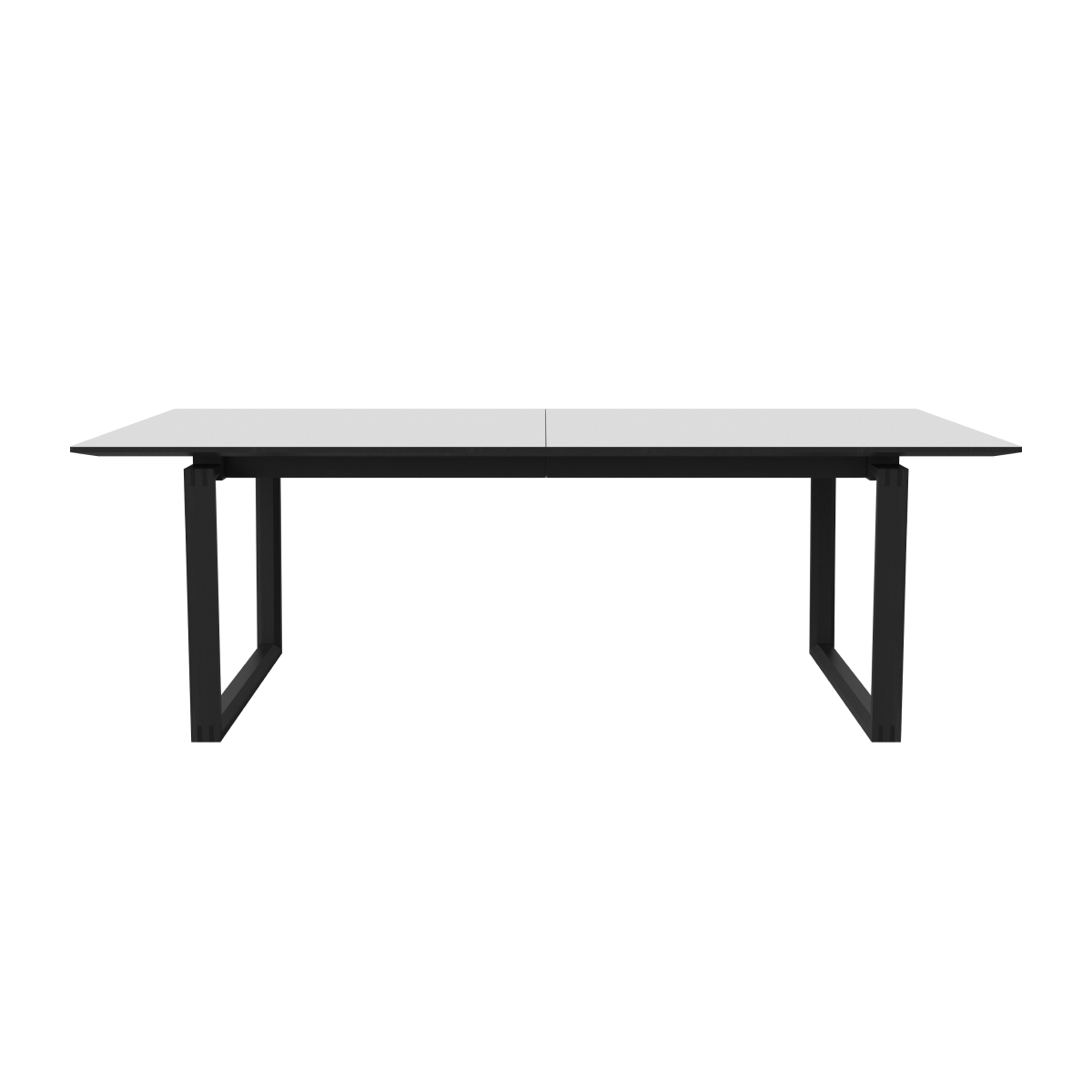 BOLIA [Outlet|DP] Nord Dining Table 220 cm - White Laminate / Black Stained Oiled Oak