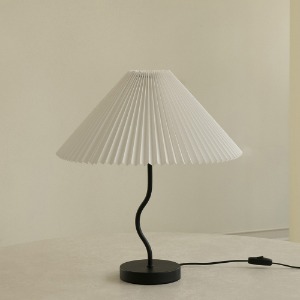 PLEATED STAND LAMP M - BLACK